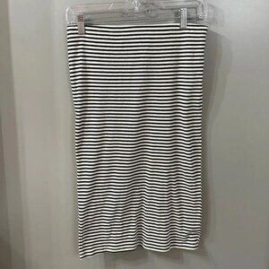 Paper Crane Black & White Striped Skirt Pencil Skirt Size Medium